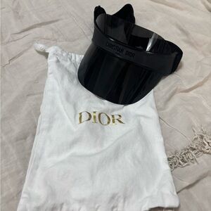Used Christian Dior Black Sunglass Visor
